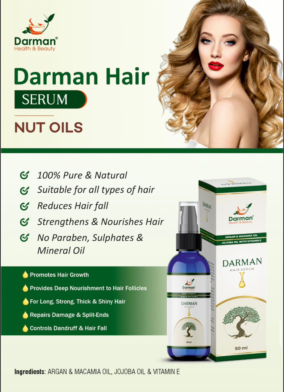  Darman Hair Serum Nut Oil