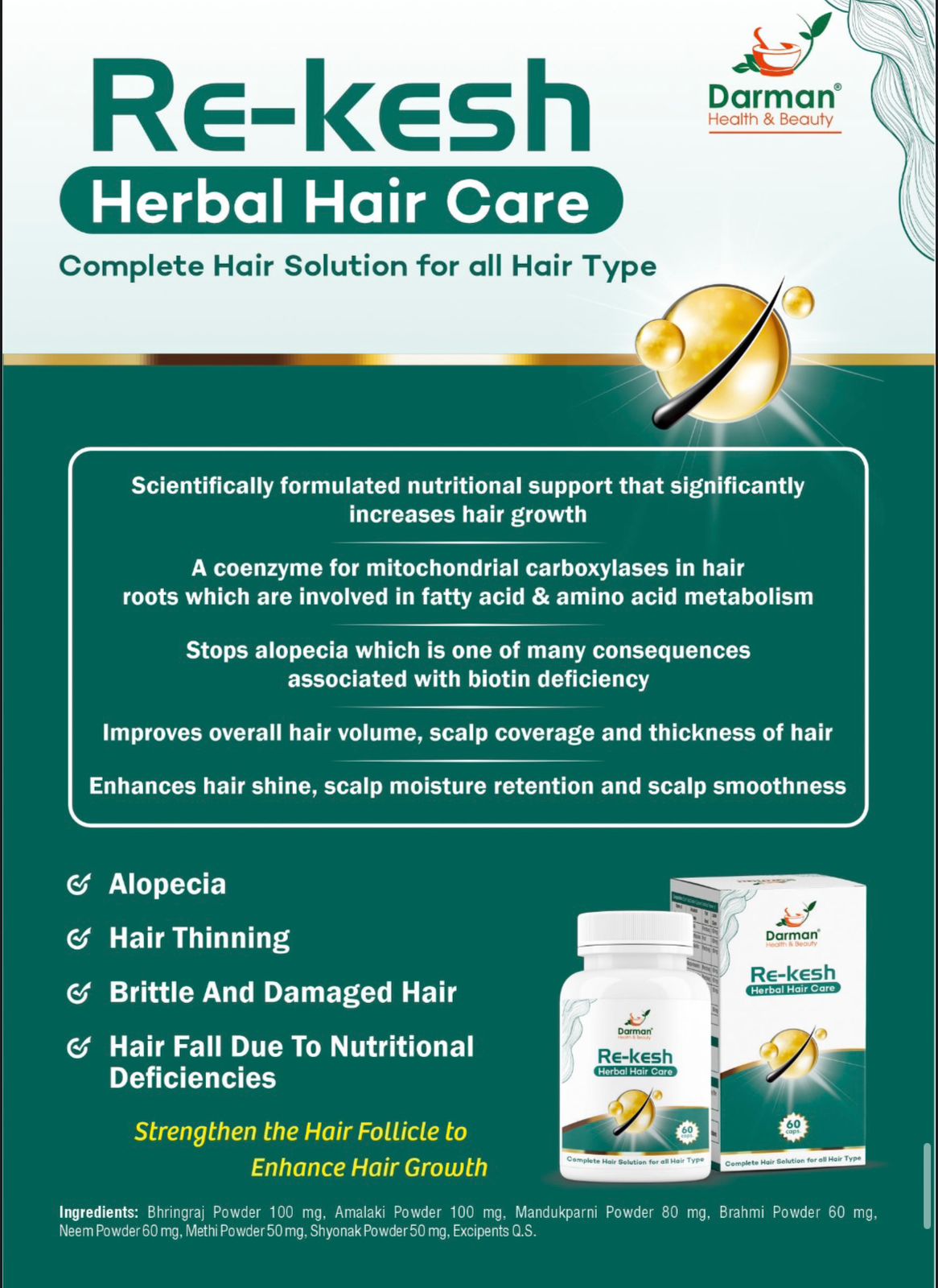  Re-Kesh Herbal Hair Care Capsule